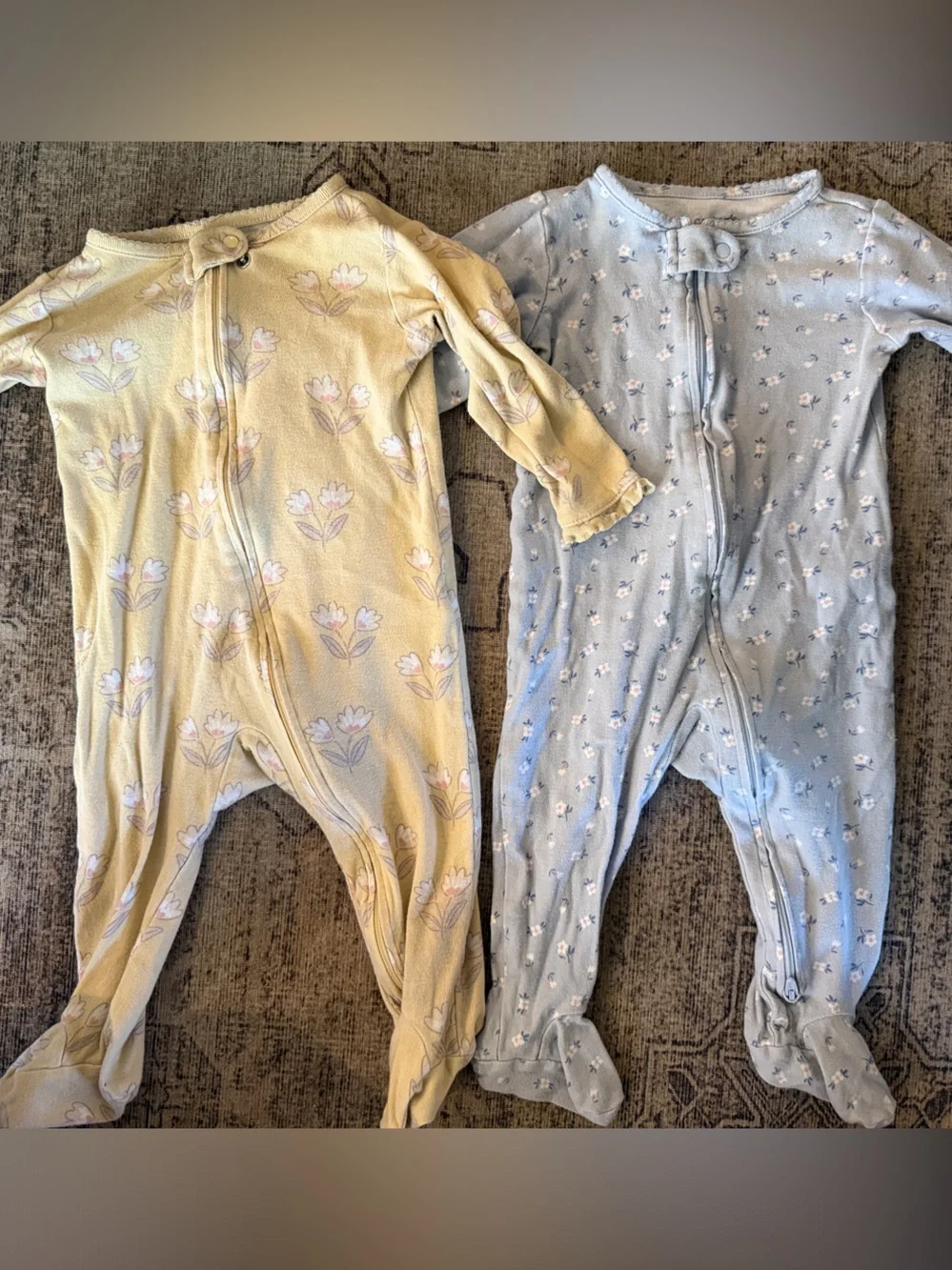Bundle Of Baby Girls' Sleepwear Footed Sleepers And 2 Nightgowns